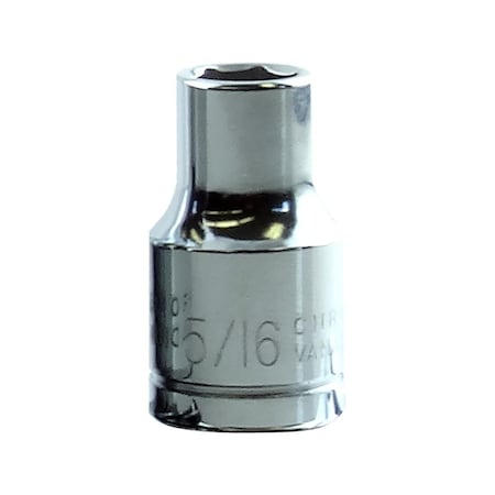 K-Tool International 3/8" Drive, 5/16" SAE Socket, 6 Points, Standard 6Pt, 5/16", 3/8"Dr KTI-22110